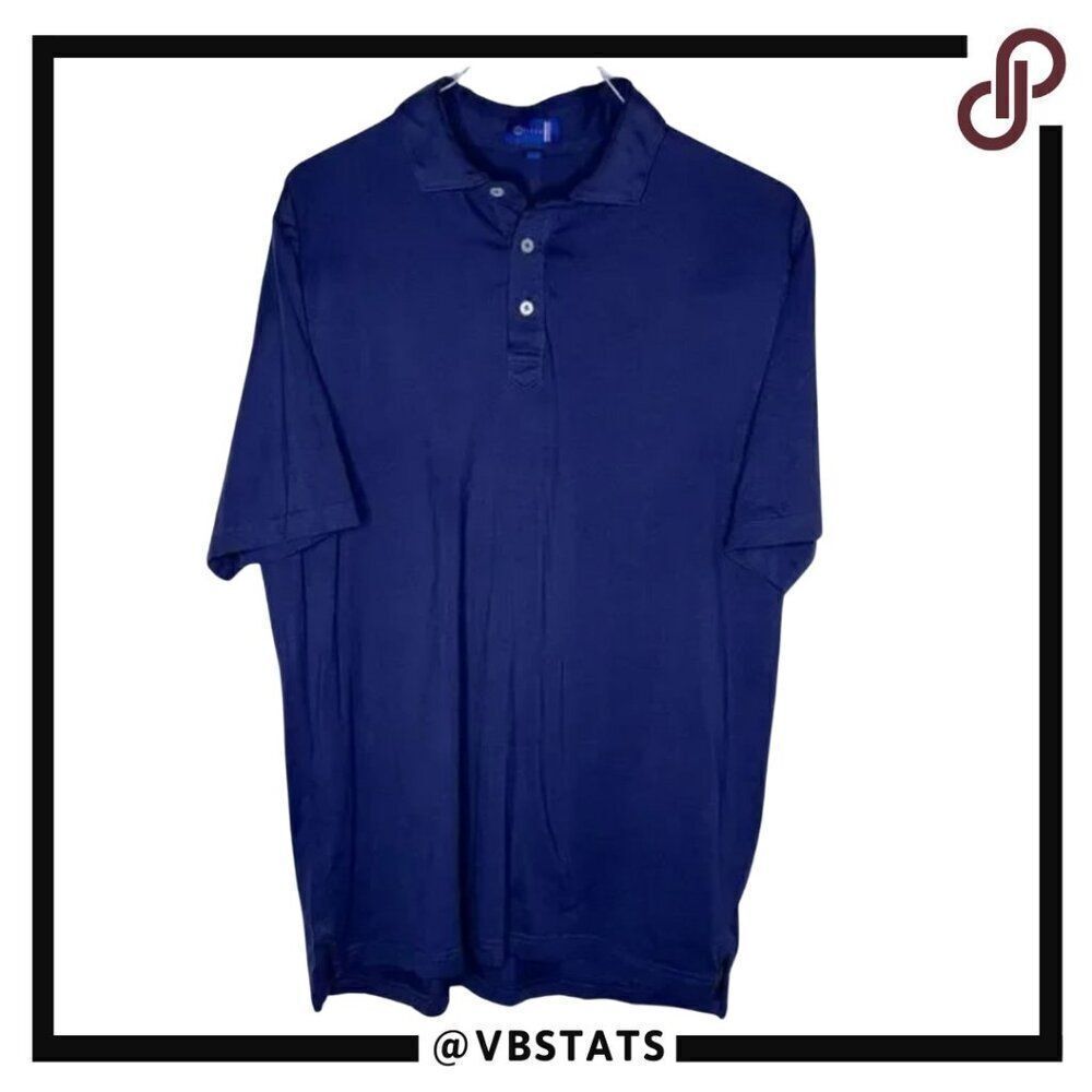 Stitch Large Navy Blue‎ Short Sleeve Golf Polo in Size Large
